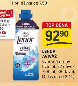 LENOR AVIVÁŽ vybrané druhy 675 ml, 32 dávek
