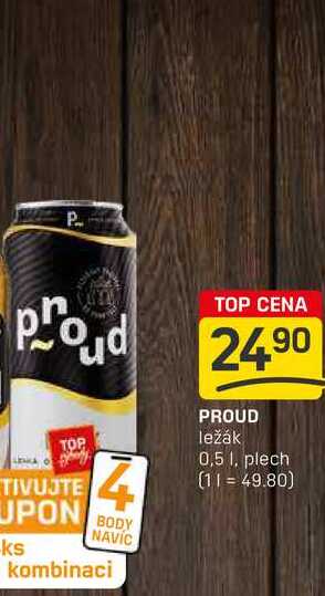 PROUD ležák 0,5l, plech 