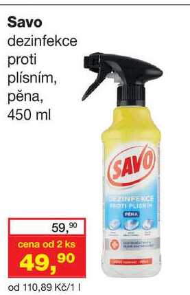 Savo dezinfekce proti plísním, pěna, 450 ml