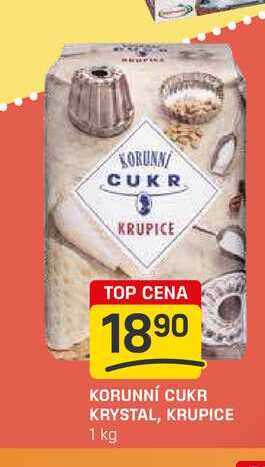 KORUNNÍ CUKR KRYSTAL, KRUPICE 1 kg 