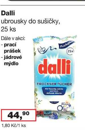 Dalli ubrousky do sušičky, 25 ks
