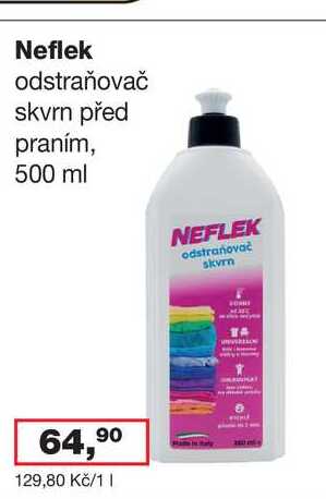 Neflek odstraňovač skvrn před praním, 500 ml