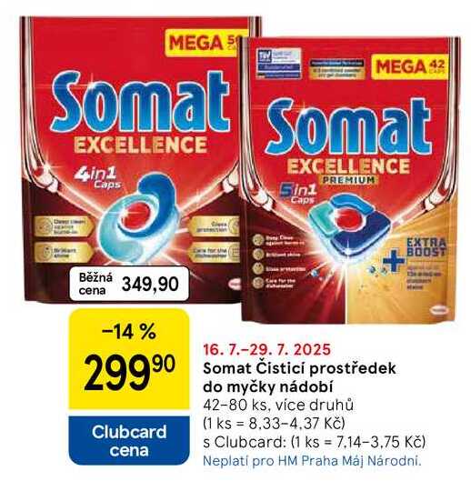 Somat Čisticí prostředek do myčky nádobí, 42-80 ks, více druhů  