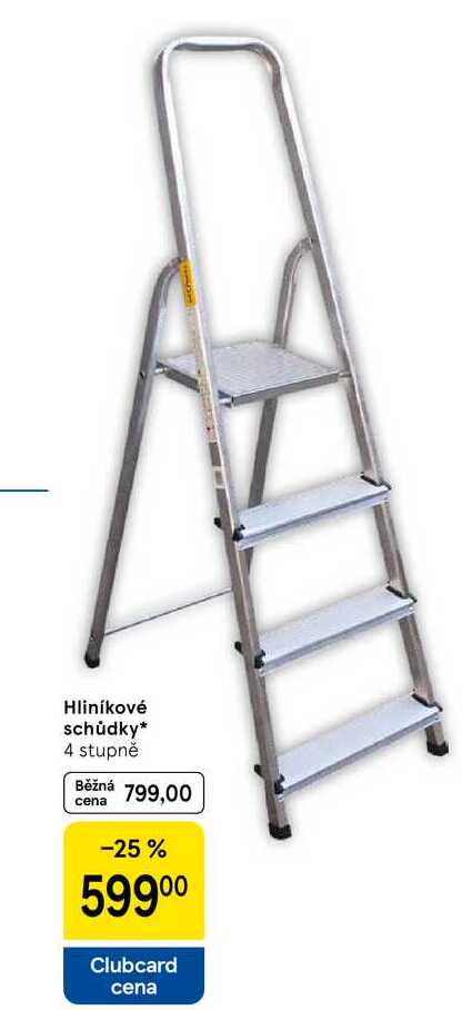 Hliníkové schůdky, 4 stupně