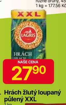 LAGRIS Hrách žlutý loupaný půlený XXL 1 kg