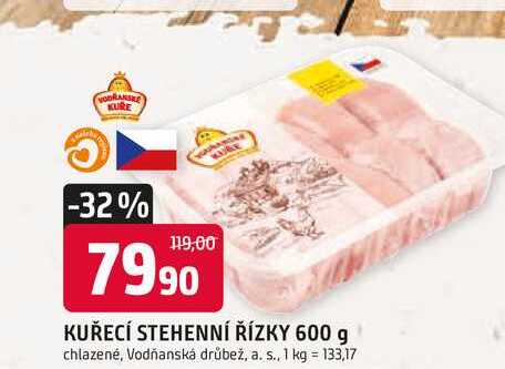 KUŘECÍ STEHENNÍ ŘÍZKY 600 g chlazené