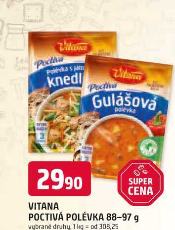 VITANA SUPER CENA POCTIVÁ POLÉVKA 88-97 g 