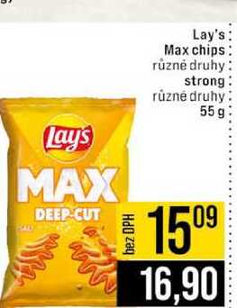 Lay's Max chips různé druhy strong různé druhy 55 g 