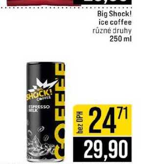 Big Shock! ice coffee různé druhy 250 ml