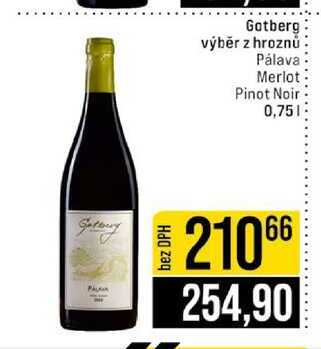 Gatberg výběr z hroznů Pálava Merlot Pinot Noir 0,75l
