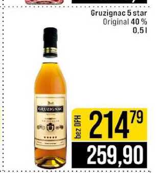 Gruzignac 5 star Original 40 % 0,5l