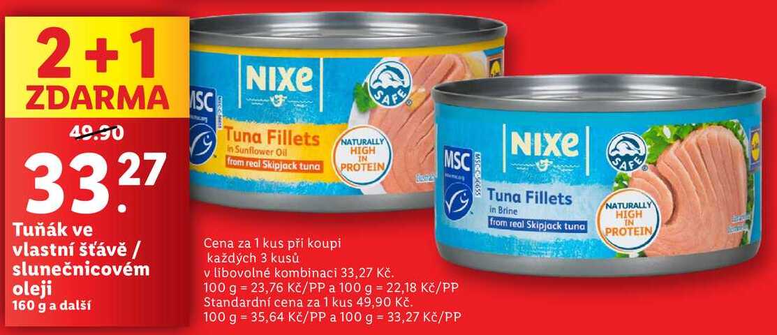 Tuňák ve vlastní šťávě/slunečnicovém oleji, 160 g a další 