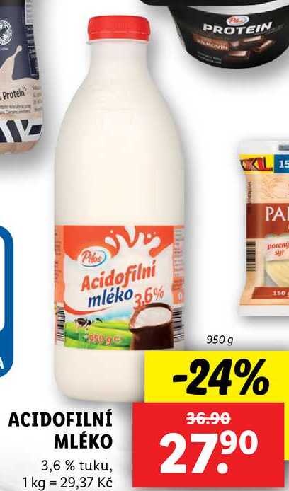 ACIDOFILNÍ MLÉKO, 950 g