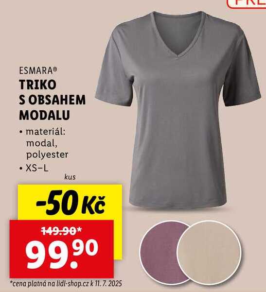 TRIKO S OBSAHEM MODALU