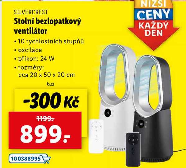 Stolní bezlopatkový ventilátor