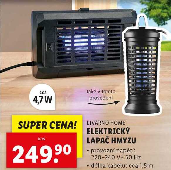 ELEKTRICKÝ LAPAČ HMYZU 