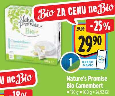 Nature's Promise Bio Camembert, 120 g