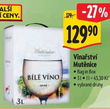 Vinařství Mutěnice, 3 l