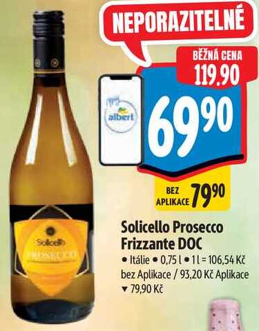 Solicello Prosecco Frizzante DOC, 0,75 l