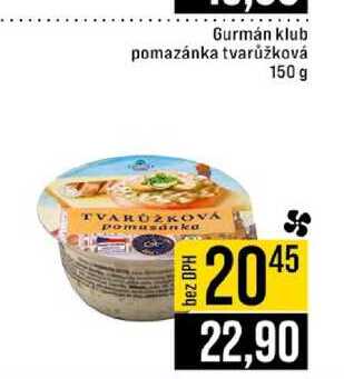 Gurmán klub pomazánka tvarůžková 150 g