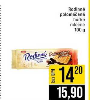 Rodinné polomáčené hořké mléčné 100 g