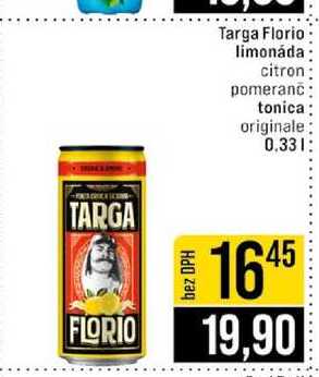 Targa Florio limonáda citron pomeranč tonica originale 0.33l