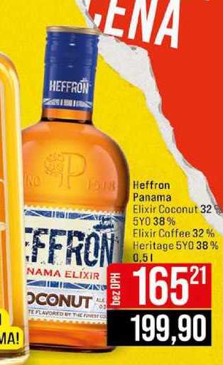 Heffron Panama Elixir Coconut 32 5YO 38% Elixir Coffee 32% Heritage 5YO 38% 0,5l