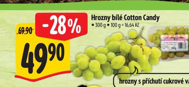   Hrozny bílé Cotton Candy 300 g  