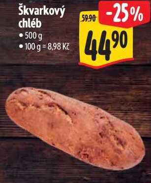 Škvarkový chléb, 500 g