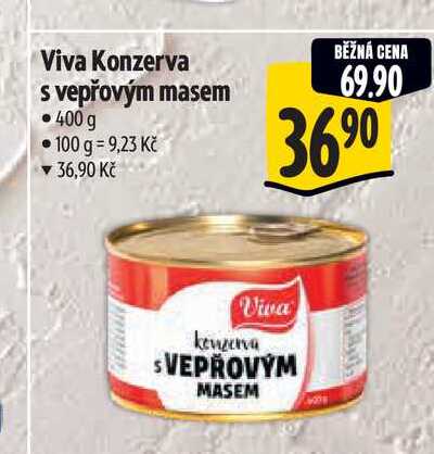 Viva Konzerva s vepřovým masem 400 g 