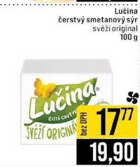Lučina čerstvý smetanový sýr svěži original 100 g