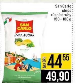 San Carlo chips různé druhy 150-180 g 