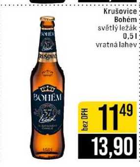 Krušovice Bohém světlý ležák 0,5l