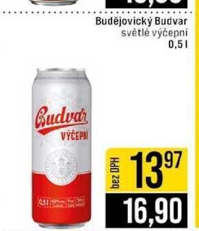 Budějovický Budvar světlé výčepní 0,5l