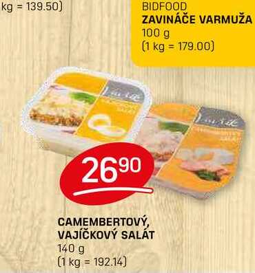 CAMEMBERTOVÝ, VAJÍČKOVÝ SALÁT 140 g 