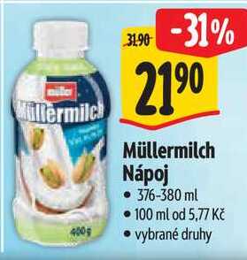 Müllermilch Nápoj, 376-380 ml