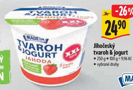 Jihočeský tvaroh & jogurt, 250 g 