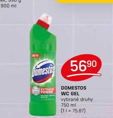 DOMESTOS WC GEL vybrané druhy 750 ml
