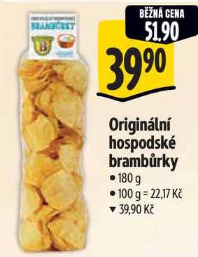 Originální hospodské brambůrky, 180 g