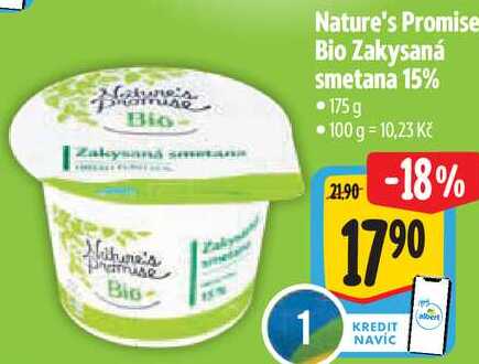 Nature's Promise Bio Zakysaná smetana 15%, 175 g