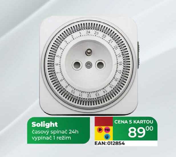Solight časový spínač 24h vypínač 1 režim  
