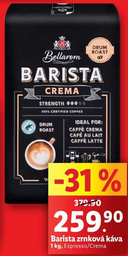 Barista zrnková káva, 1 kg