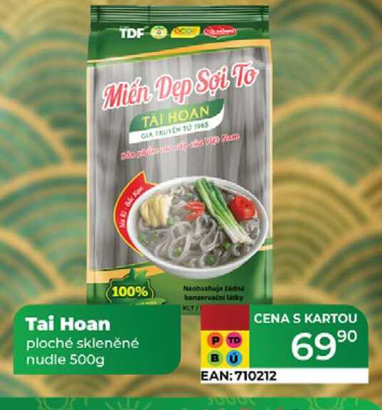 Tại Hoan 100% ploché skleněné nudle 500g 