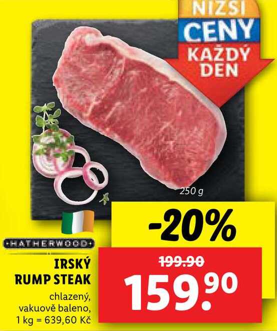 IRSKÝ RUMP STEAK, 250 g