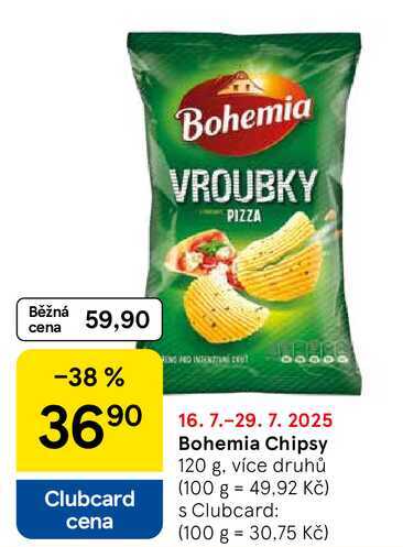 Bohemia Chipsy, 120 g, více druhů 