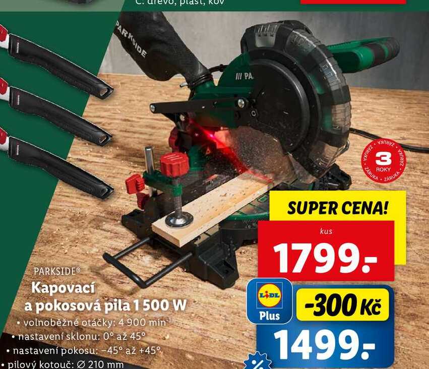 Kapovací a pokosová pila 1500 W 