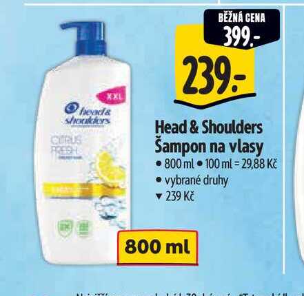  Head & Shoulders Šampon na vlasy 800 ml