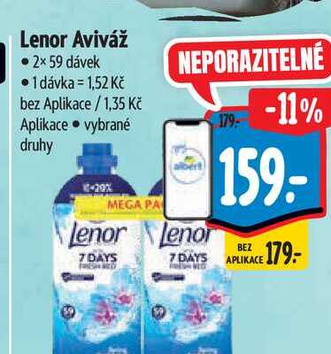 Lenor Aviváž  2× 59 dávek  