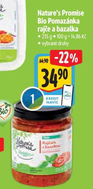 Nature's Promise Bio Pomazánka rajče a bazalka 235 g