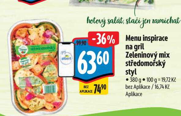  Menu inspirace na gril Zeleninový mix středomořský styl  380 g 